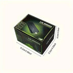 4K Retro Game Console box dimensions displayed with packaging for game stick and wireless controller