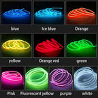 Various car interior LED lights in different colors including blue, red, green, pink, and white
