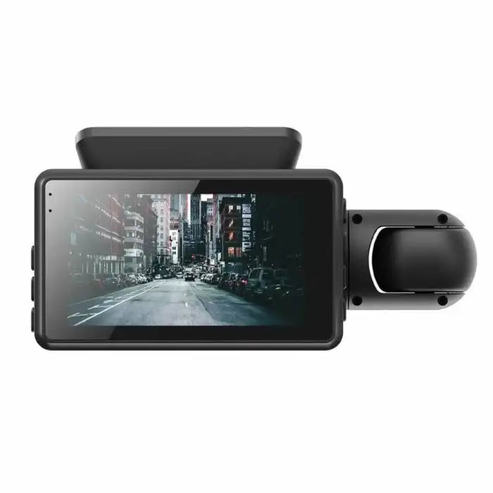 Dashboard Cam screen showing a clear recording of a busy city road in high-definition day view.
