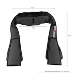 Heated 3D Kneading Massage Pillow with dimensions labeled for width and height in centimeters