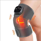 Knee massager with heating therapy wrap and LED control for joint pain and inflammation relief