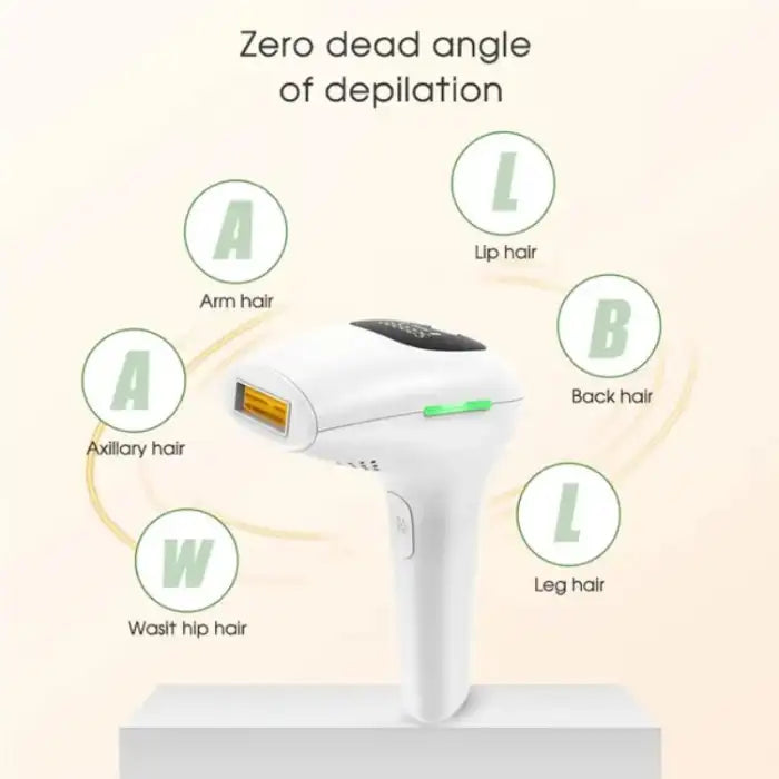 Laser epilator hair removal suitable for lip, leg, arm, back, axillary, and hip hair