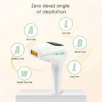 Laser epilator hair removal suitable for lip, leg, arm, back, axillary, and hip hair