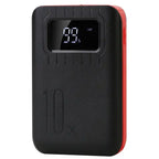 Power Bank close-up with digital LED display showing charge percentage and sleek compact build.