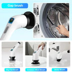 Power Scrubber equipped with gap brush for detailed cleaning in tight spaces