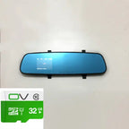 Rearview Mirror Recorder with 32GB micro SD card included for video storage and recording.