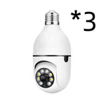 Three-pack bundle of bulb-style security cameras ideal for full-home monitoring.